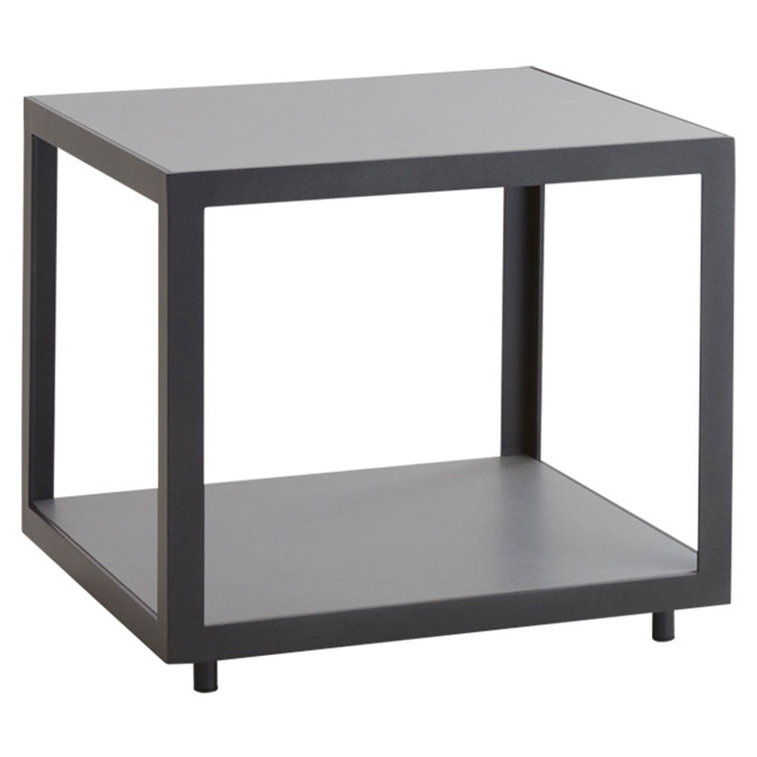 Sidebord ute Level aluminium/keramikk 48x48 cm forfra