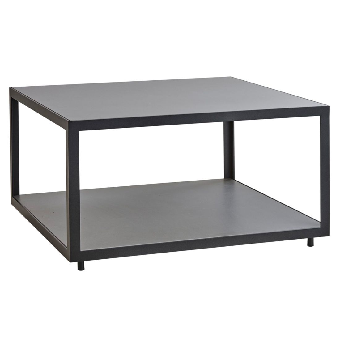 Sidebord ute Level aluminium/keramikk 79x79 cm fra Cane-line, forfra