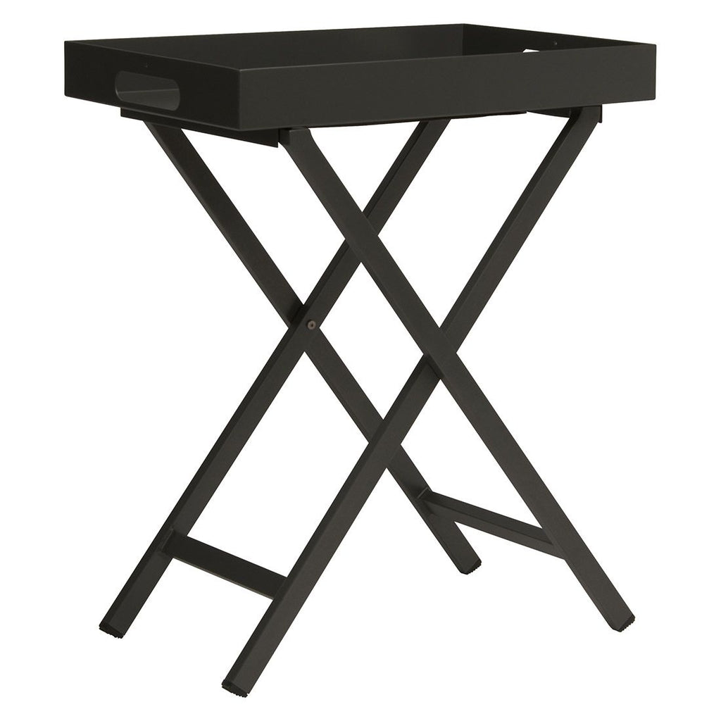 Sidebord ute med brett 60x40 cm aluminium sammenleggbar - Stern forfra