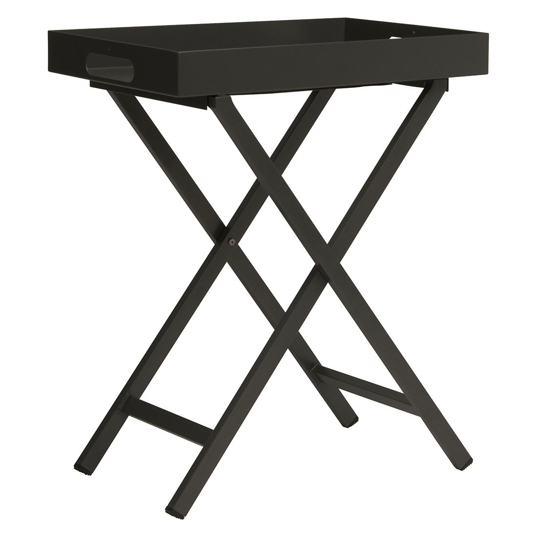 Sidebord ute med brett 60x40 cm aluminium sammenleggbar - Stern forfra
