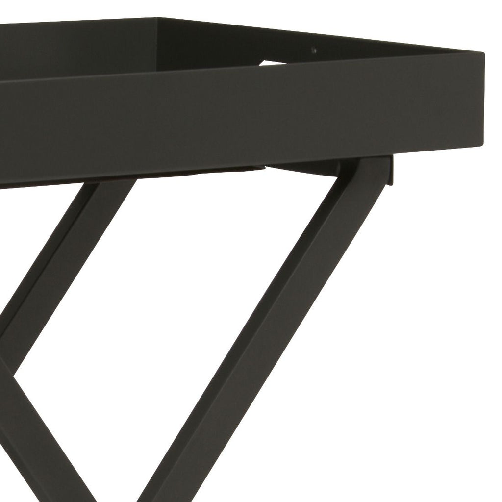 Sidebord ute med brett 60x40 cm aluminium sammenleggbar - Stern bakside