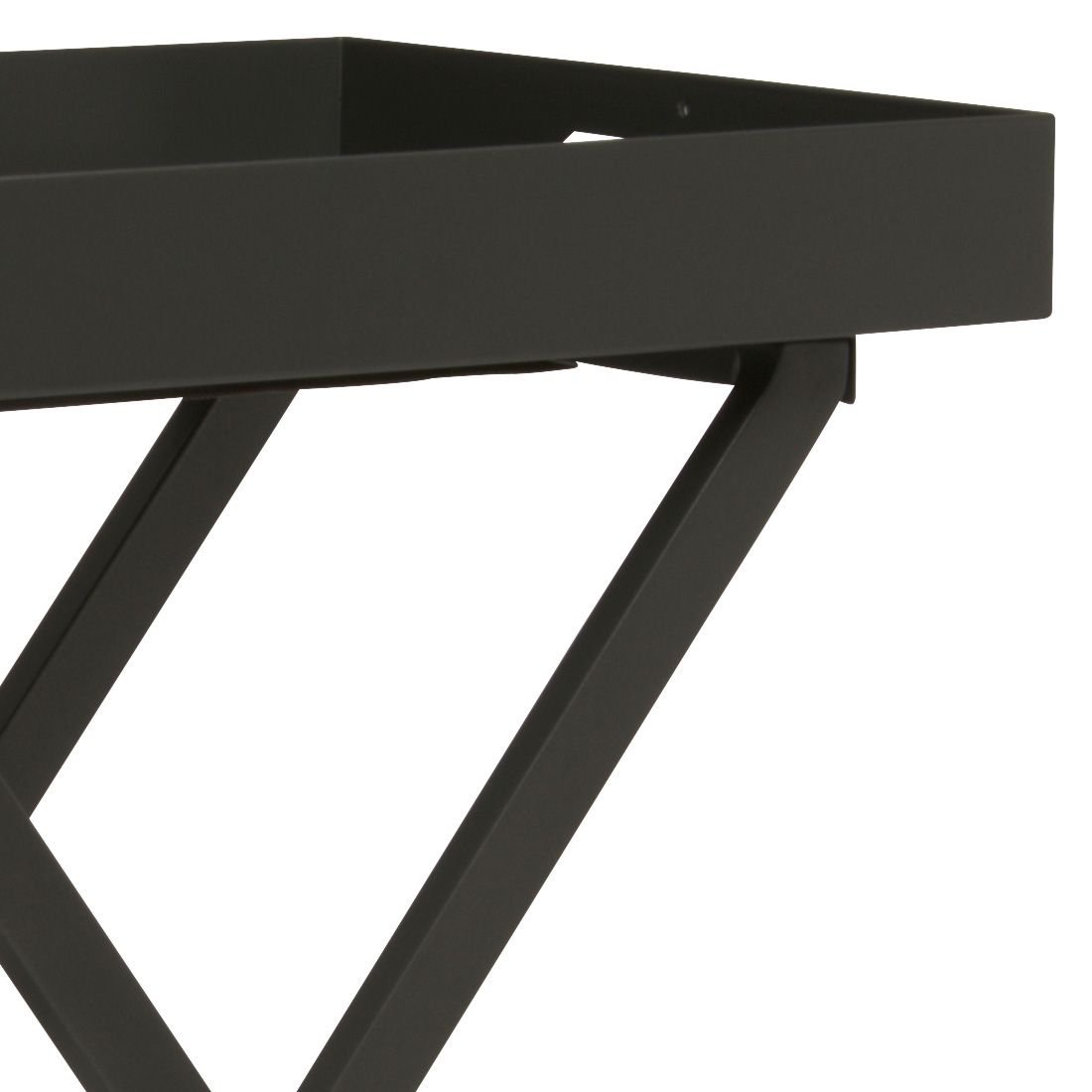 Sidebord ute med brett 60x40 cm aluminium sammenleggbar - Stern bakside