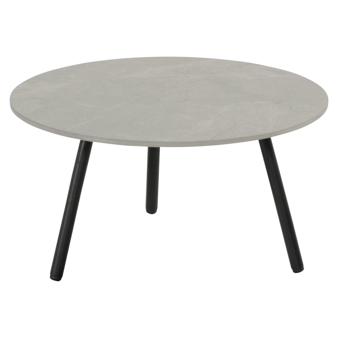 Sidebord ute Monaco aluminium/keramikk Ø60 cm forfra
