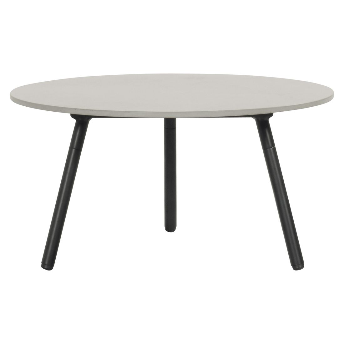 Sidebord ute Monaco aluminium/keramikk Ø60 cm montert på terrasse