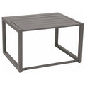 Sidebord ute Novus 67x63 cm aluminium antrasitt sett forfra