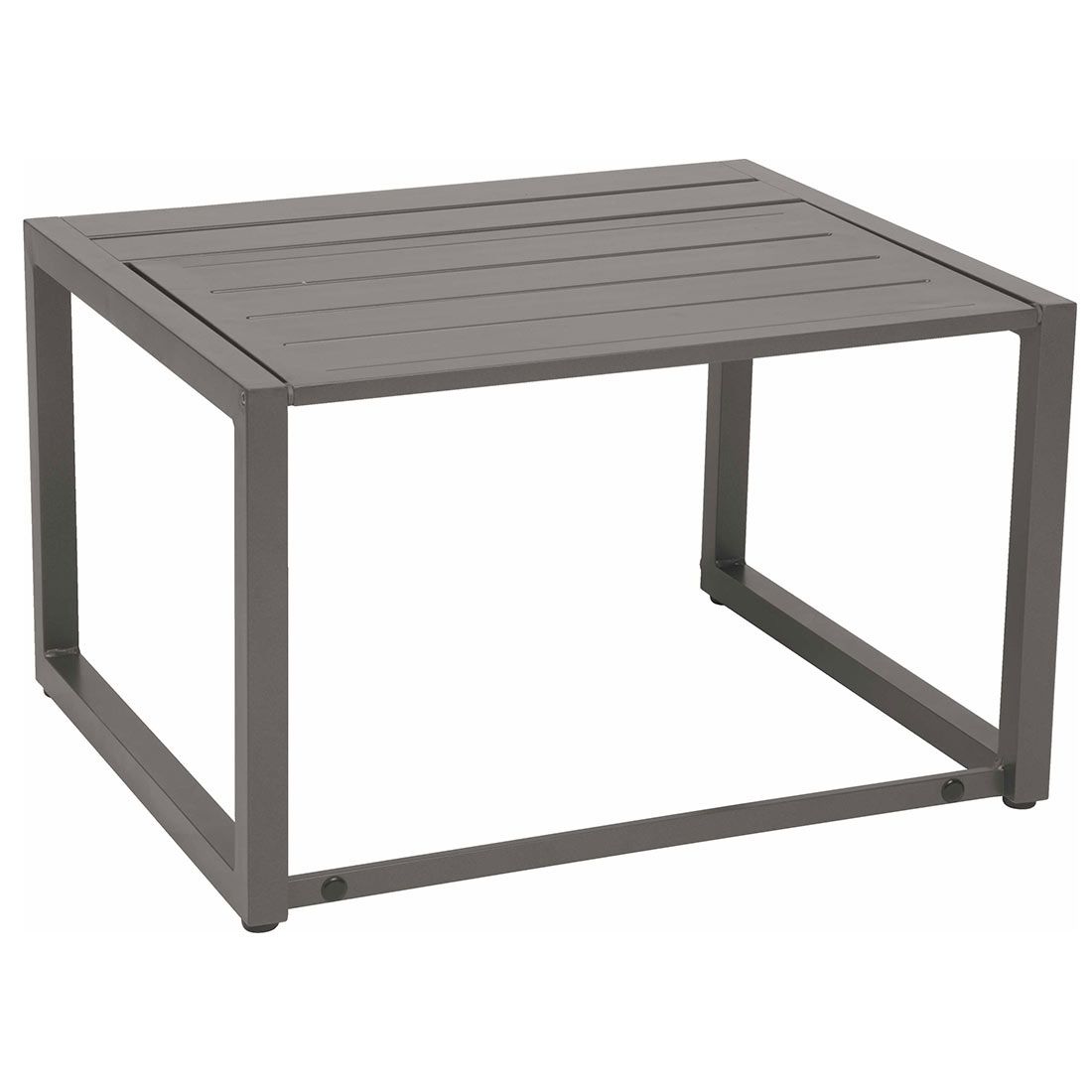 Sidebord ute Novus 67x63 cm aluminium antrasitt sett forfra