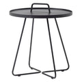 Sidebord ute On-the-move Ø52x60 cm aluminium svart forfra