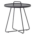 Sidebord ute On-the-move aluminium Ø44x54 cm svart front
