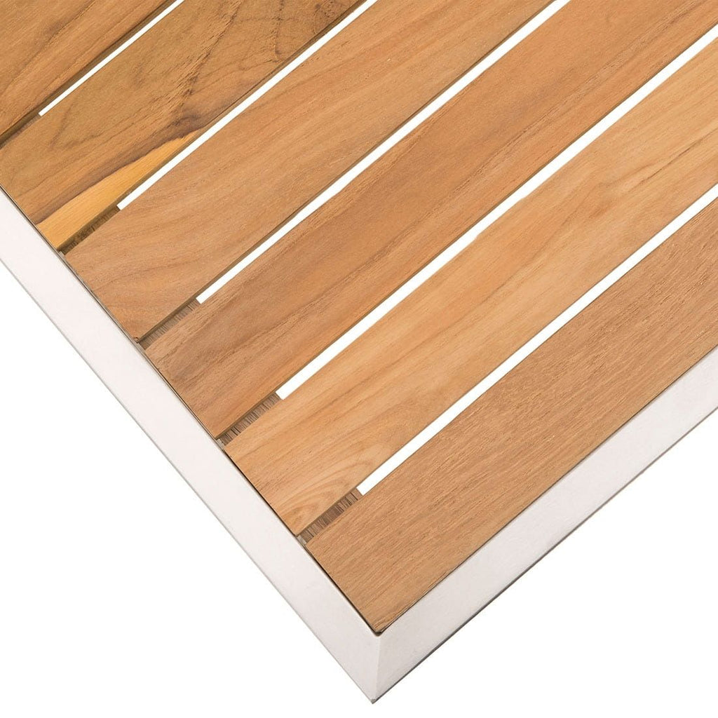 Sidebord ute Pasadena rustfritt stål/teak 45x50 cm - OUTLIV bakside