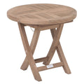 Sidebord ute Poker Ø50 cm teak sammenleggbar Zebra for utebruk