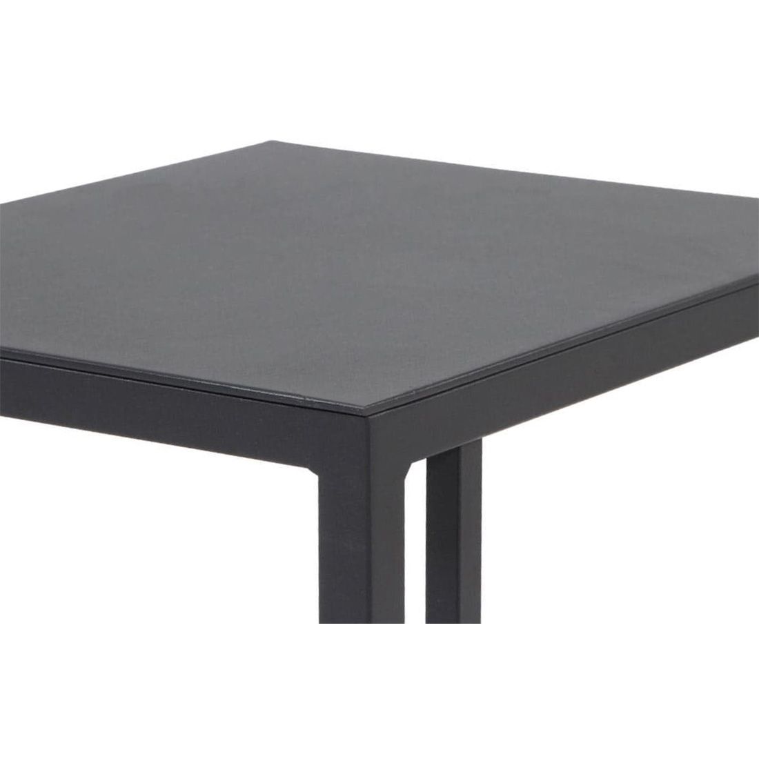 Sidebord ute Ramo aluminium 40x33,5 cm antrasitt montert i hage