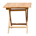 Sidebord ute Riva 50x50cm teak sammenleggbar forside