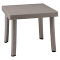 Sidebord ute Rodi 46x46 cm plast stabelbar taupe forfra