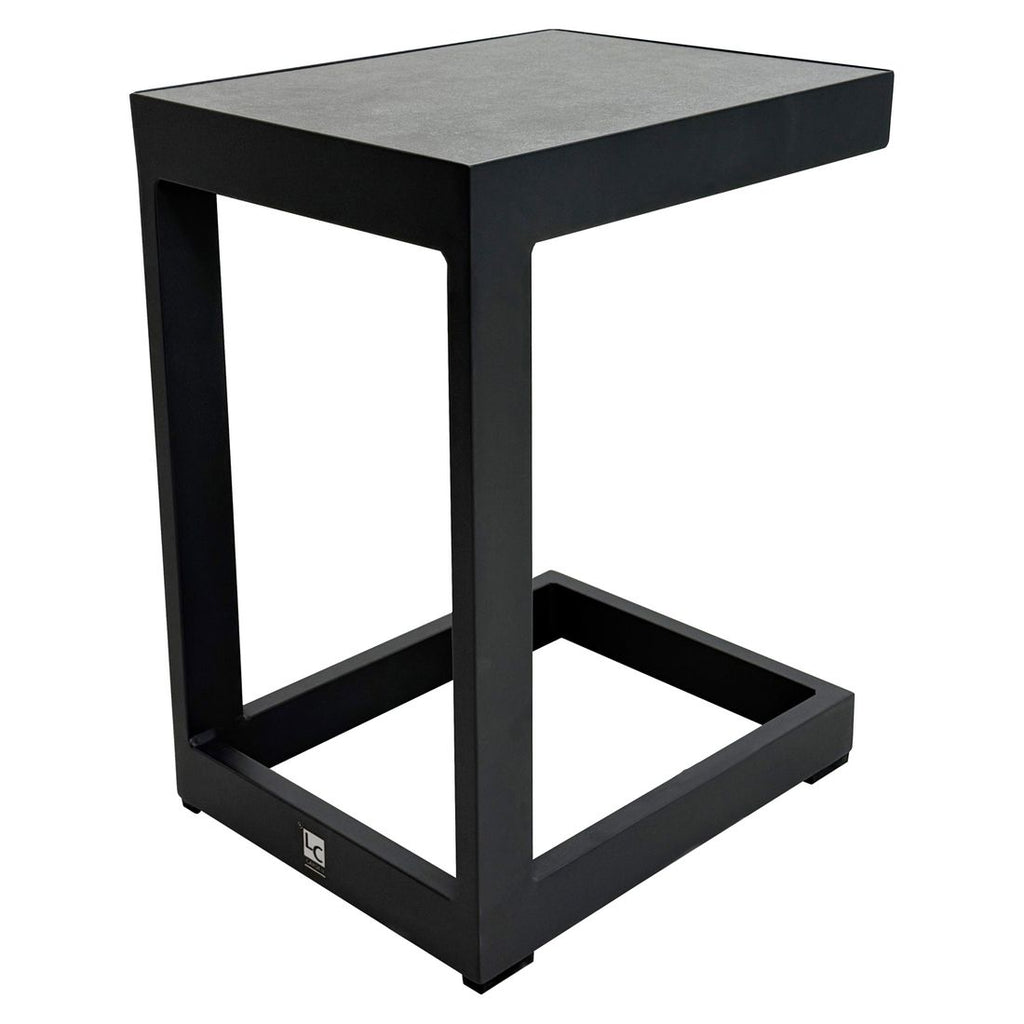 Sidebord ute Sondrino 32x40 cm aluminium/keramikk forfra