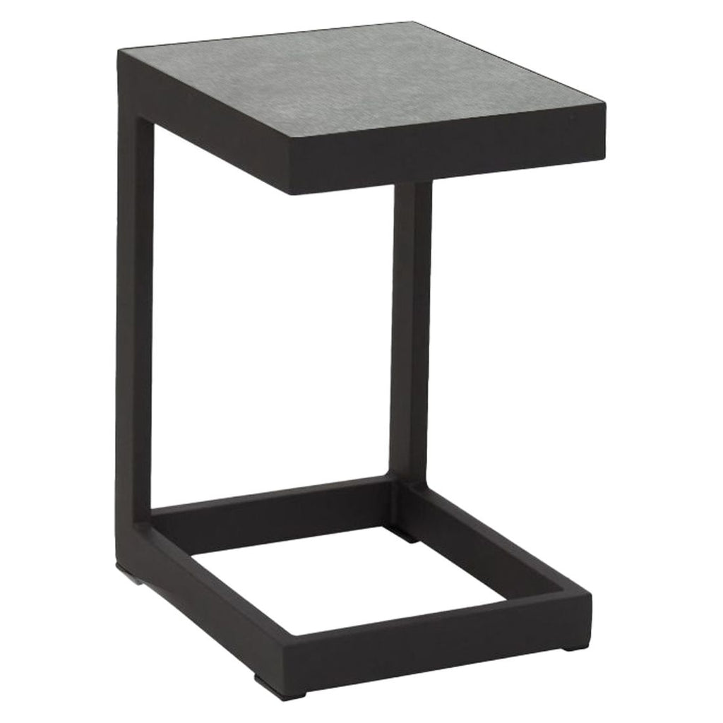 Sidebord ute Sondrino 32x40 cm aluminium/keramikk nærbilde aluminiumsramme