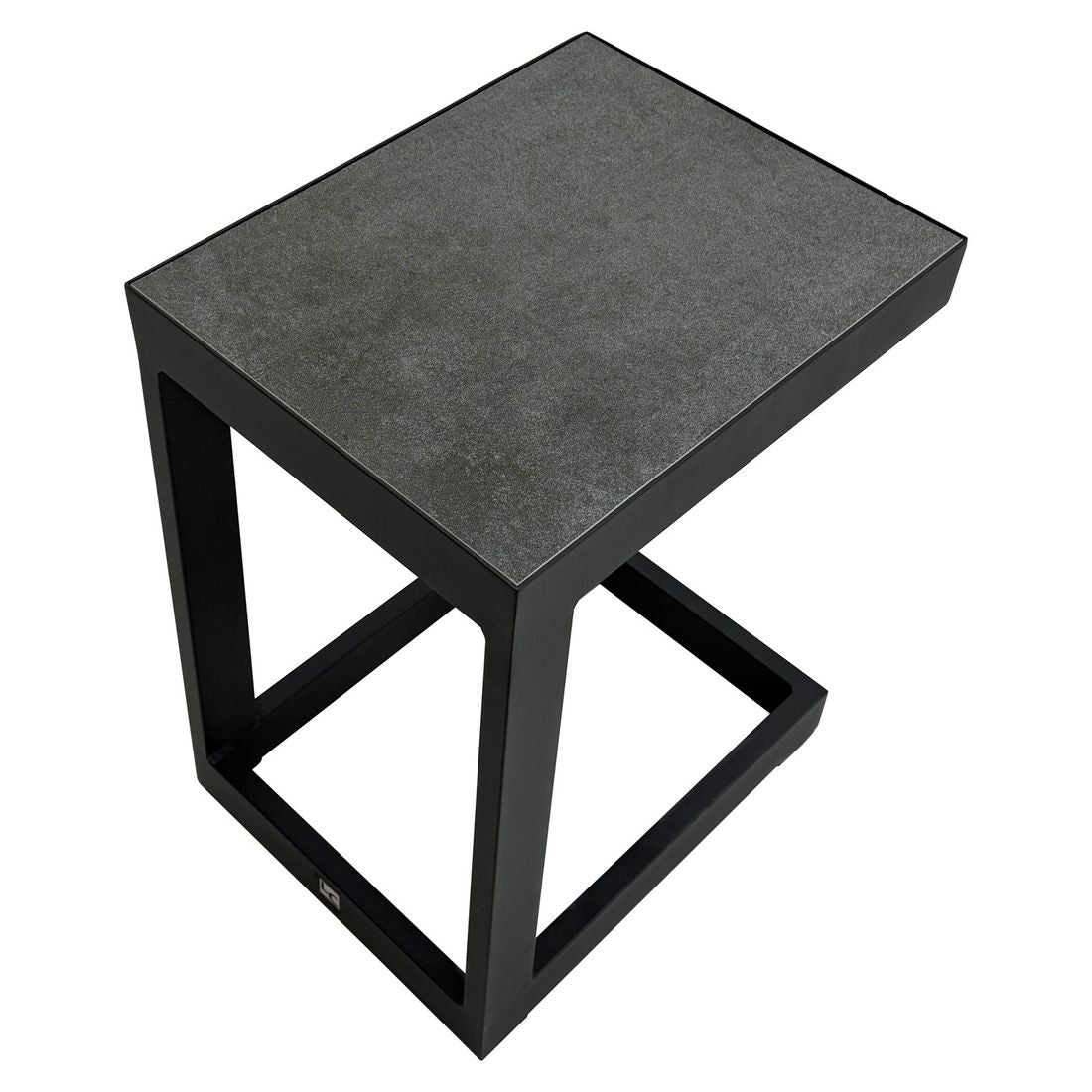Sidebord ute Sondrino 32x40 cm aluminium/keramikk vist med sommerdekor