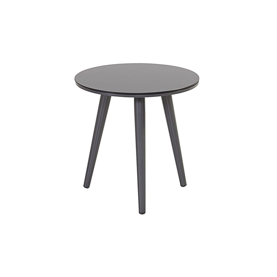 Sidebord ute Sophie Studio aluminium HPL Ø45 cm antrasitt Hartman forfra