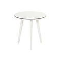 Sidebord ute Sophie Studio aluminium HPL Ø45 cm hvit Hartman forfra