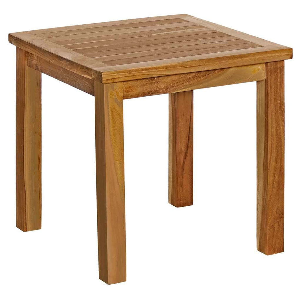 Sidebord ute Square teak 50x50 cm - OUTLIV forfra