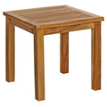 Sidebord ute Square teak 50x50 cm - OUTLIV forfra