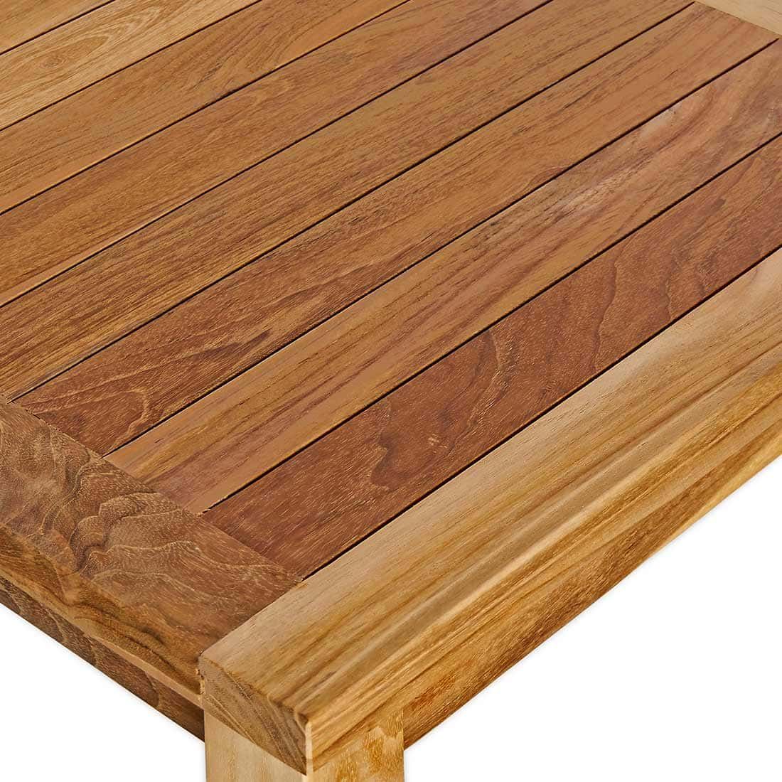 Montert Sidebord ute Square teak 50x50 cm - OUTLIV i hage