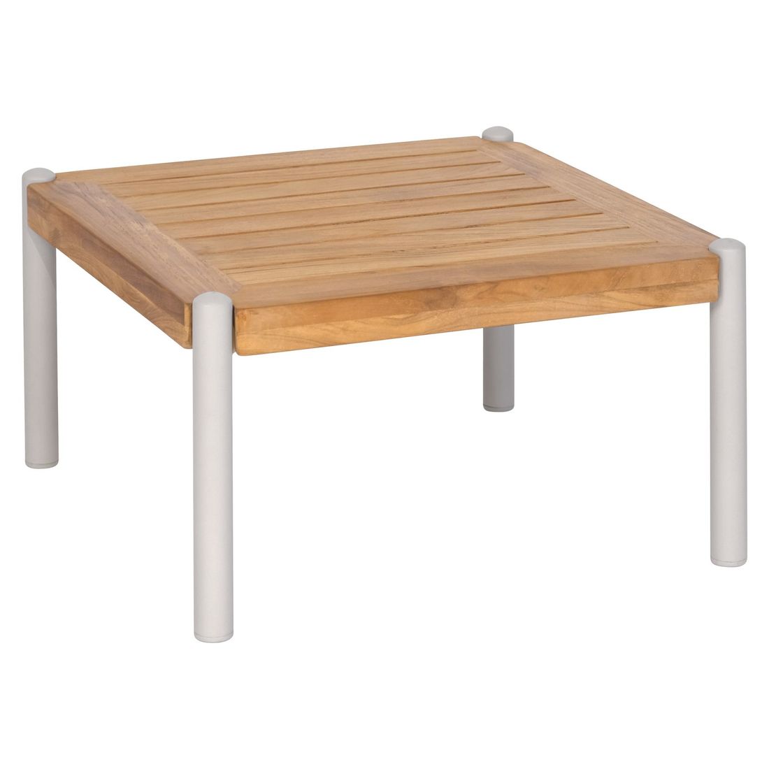 Sidebord ute Taro aluminium/teak 50x50 cm - Stern forfra