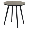 Sidebord ute Texel Ø66 cm aluminium/glasskeramikk forfra