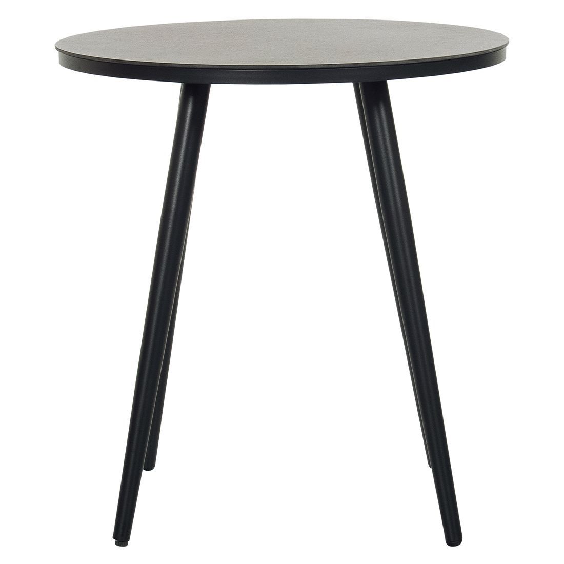 Sidebord ute Texel Ø66 cm aluminium/glasskeramikk detalj av bordplate