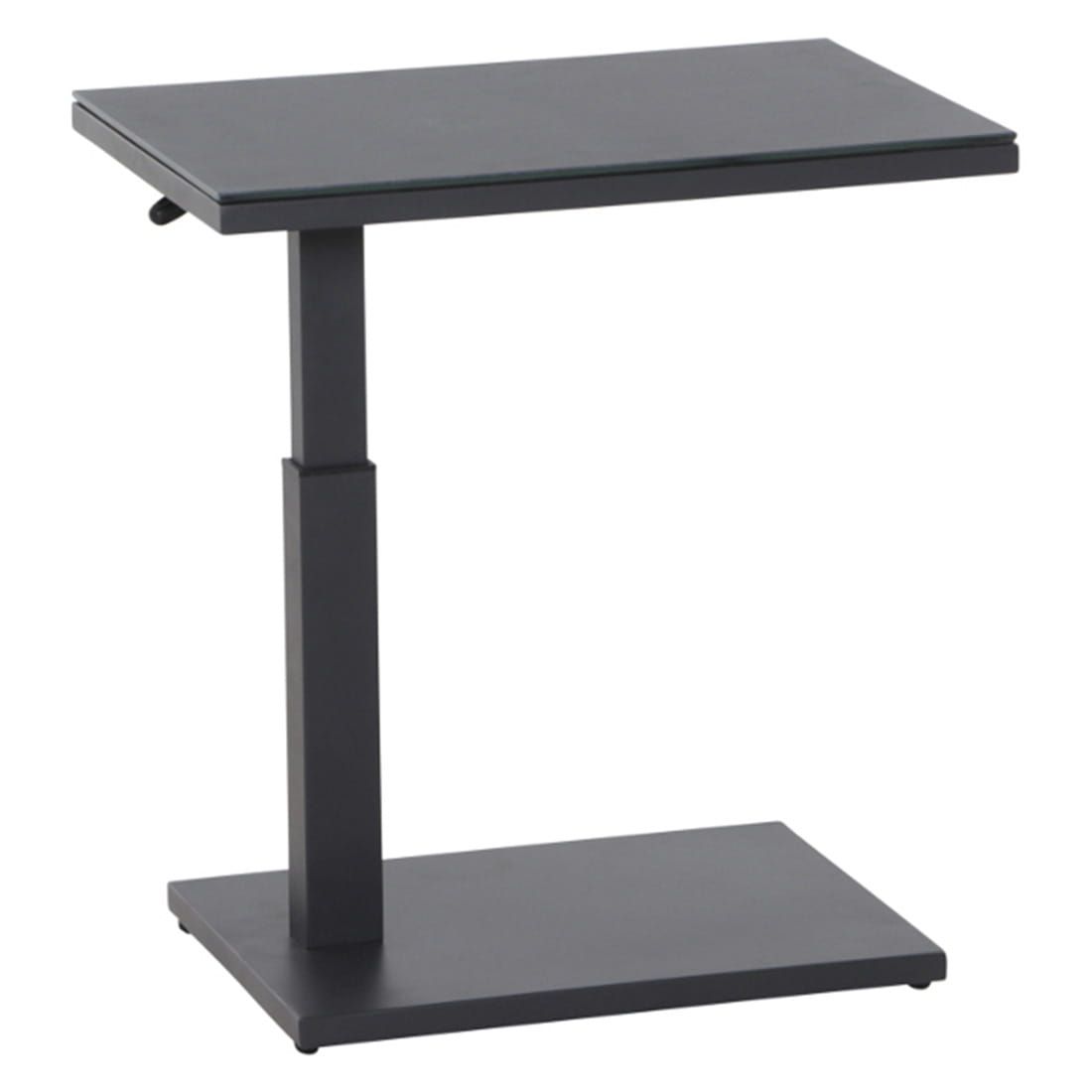 Sidebord ute Toreno høydejusterbar 60x40cm aluminium - Siena Garden forfra