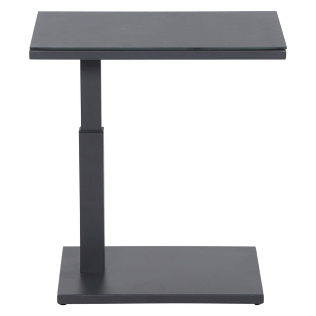 Sidebord ute Toreno høydejusterbar 60x40cm aluminium - Siena Garden detalj av bordplate