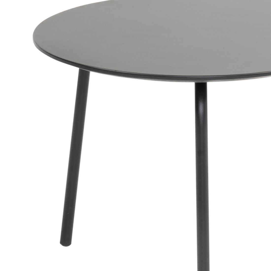Sidebord ute Vienna Ø50 cm stål/fibersement Cosmic Collection montert i hage