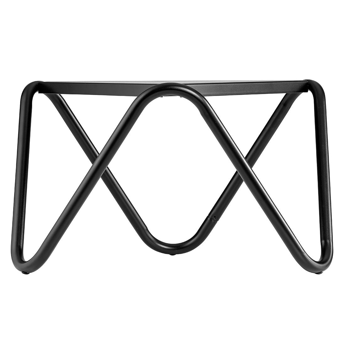 Sidebord ute Vogue 57x32 cm stål svart fra siden