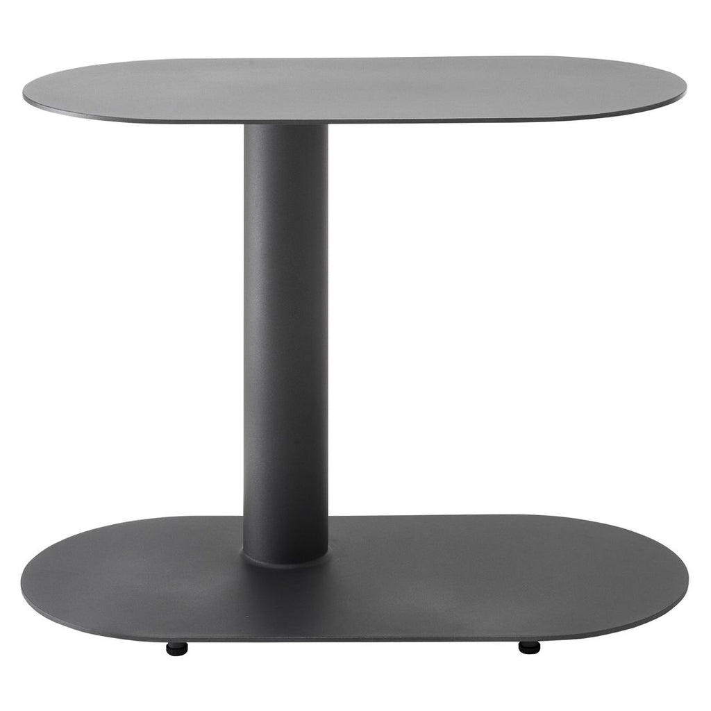 Sidebord ute Wing 66x33 cm aluminium antrasitt montert på terrasse