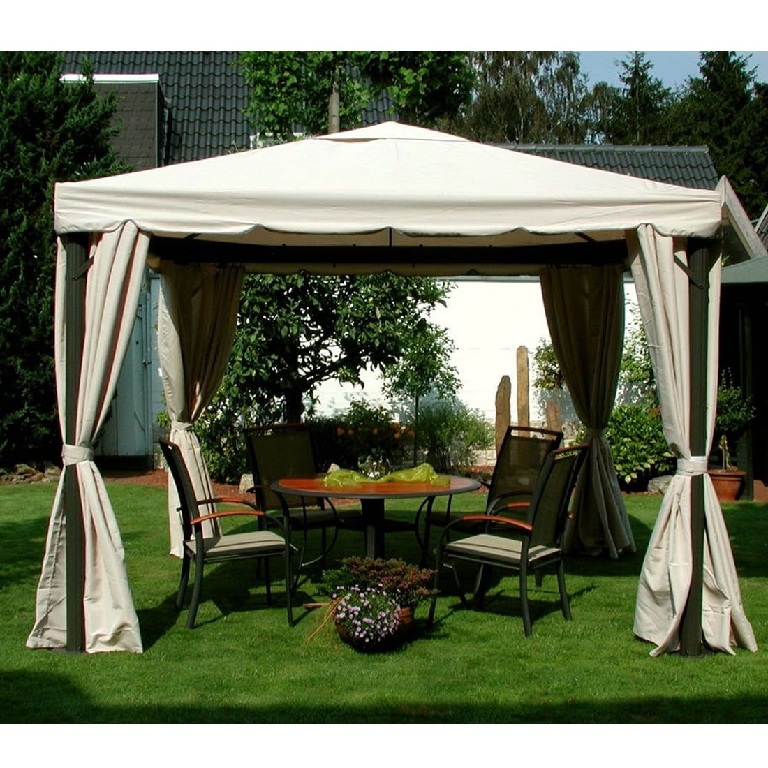 Detalj av sidevegger 4-sett til paviljong Sahara 300x300 cm - Leco