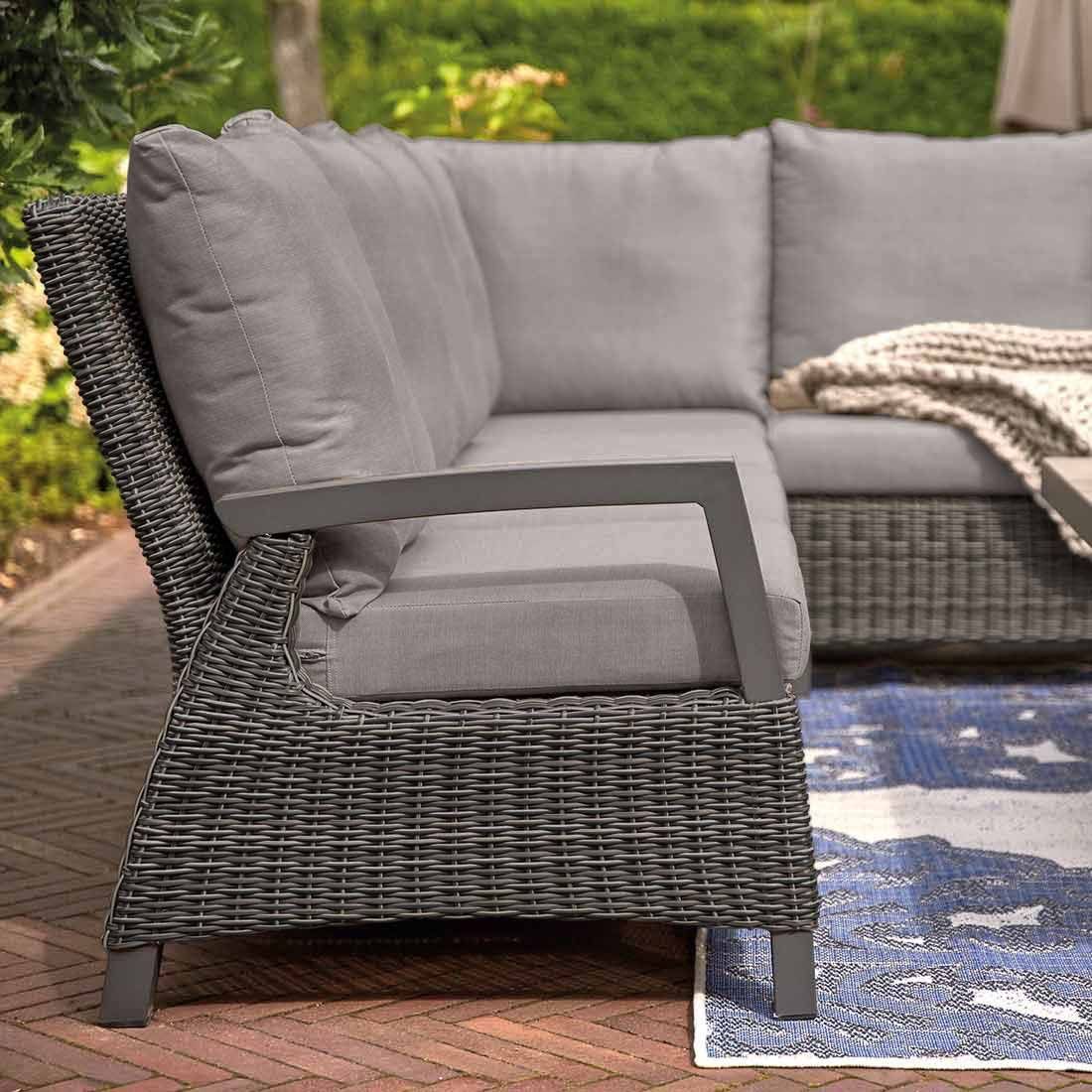 Spise-loungesett Corido flettverk/keramikk 279x219 cm - Siena Garden