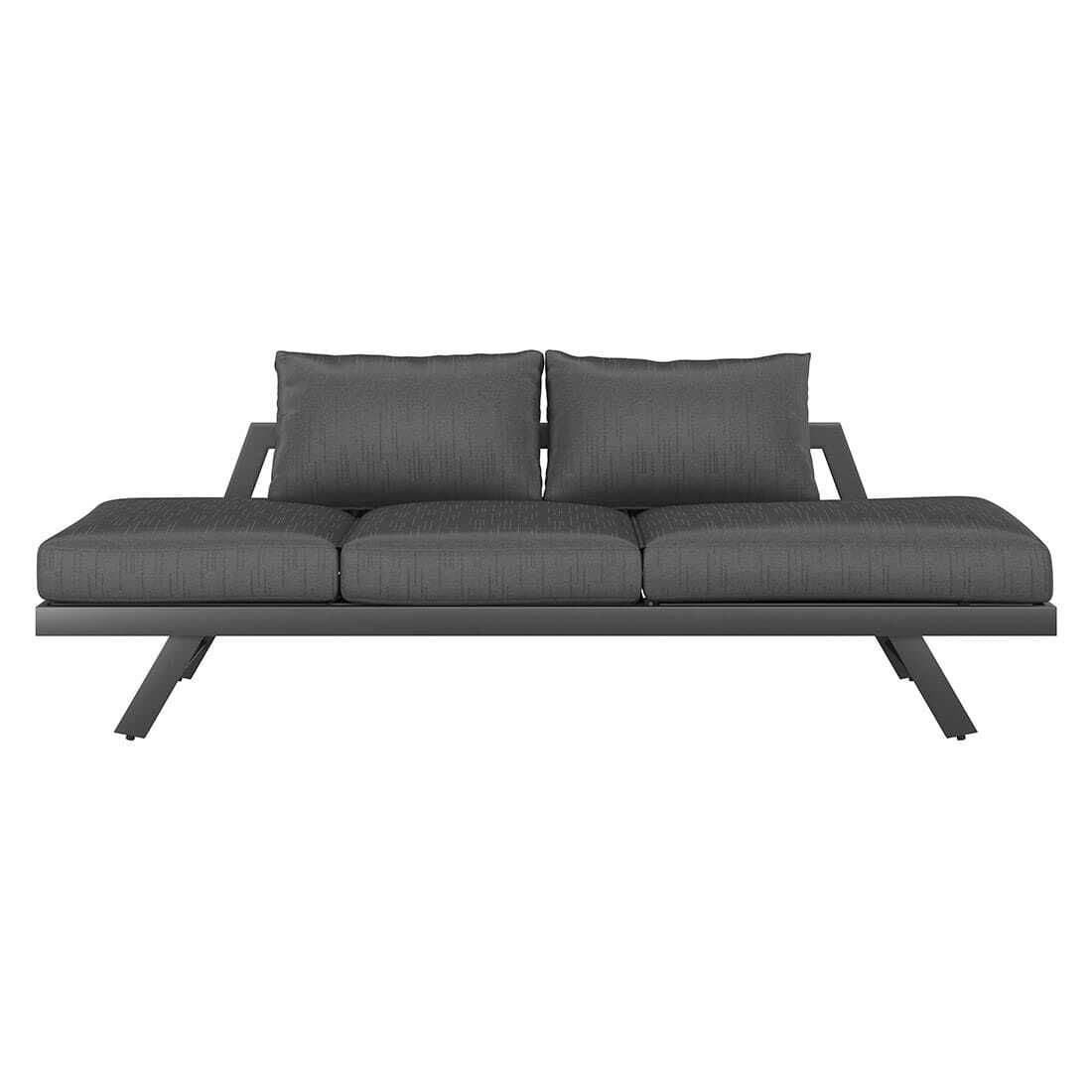 Sittekomfort på Hagesofa Atlanta aluminium olefin 210x73 cm