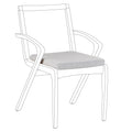 Sittepute Agadir 41x47 cm akryl grå for komfortabel utesitting forfra