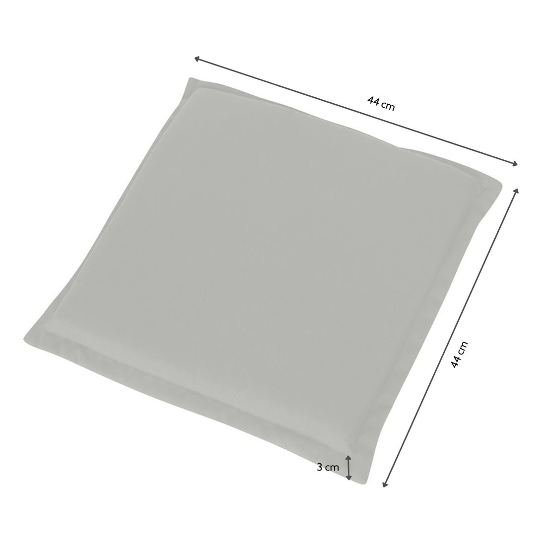 Sittepute Anna 44x44 cm akryl antrasitt bakside