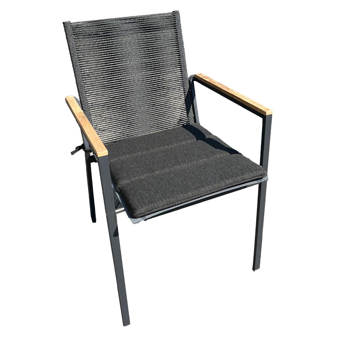 Sittepute Ben 45x45 cm olefin antrasitt - Zebra detalj av stoff
