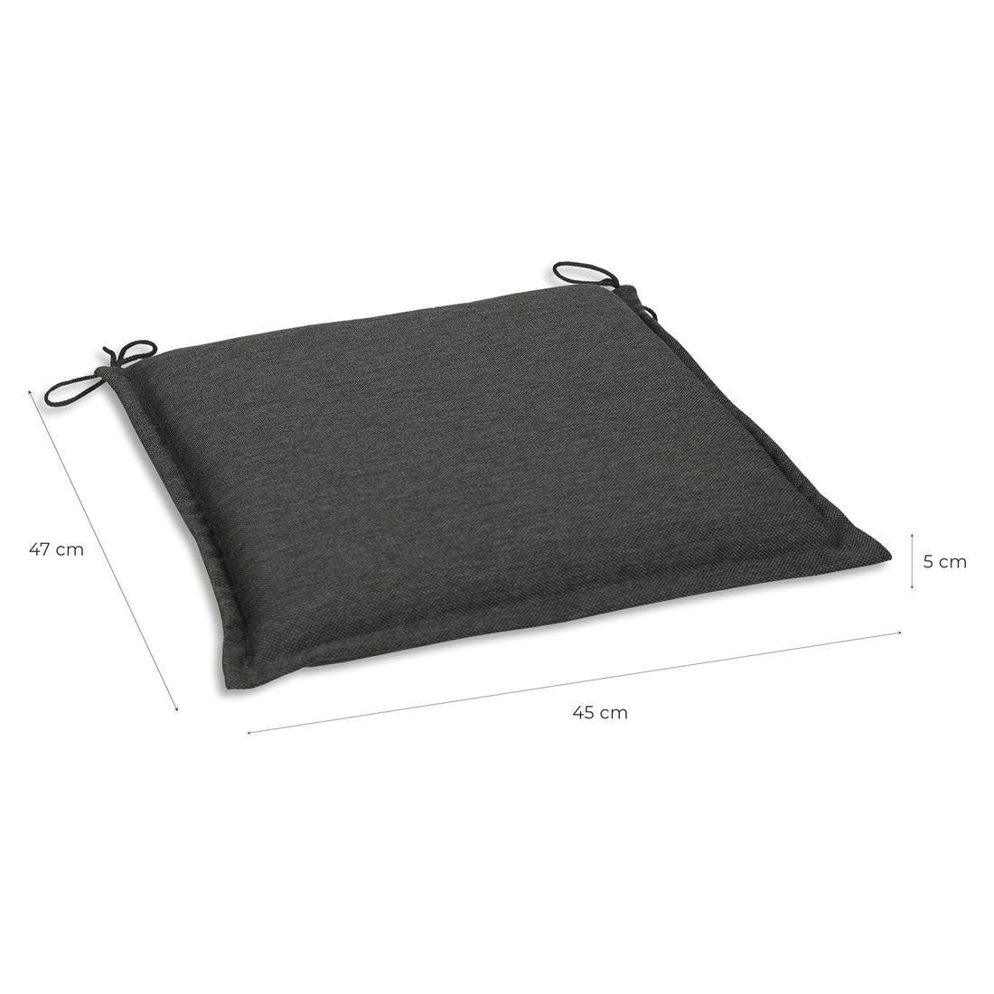 Sittepute Dora 45x47 cm antrasitt sett bakfra