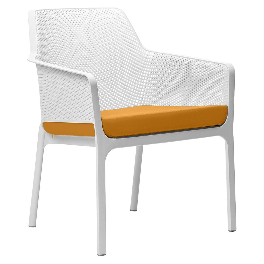 Detalj av Sittepute Net Relax 57x52,5 cm akryl sennep stoff