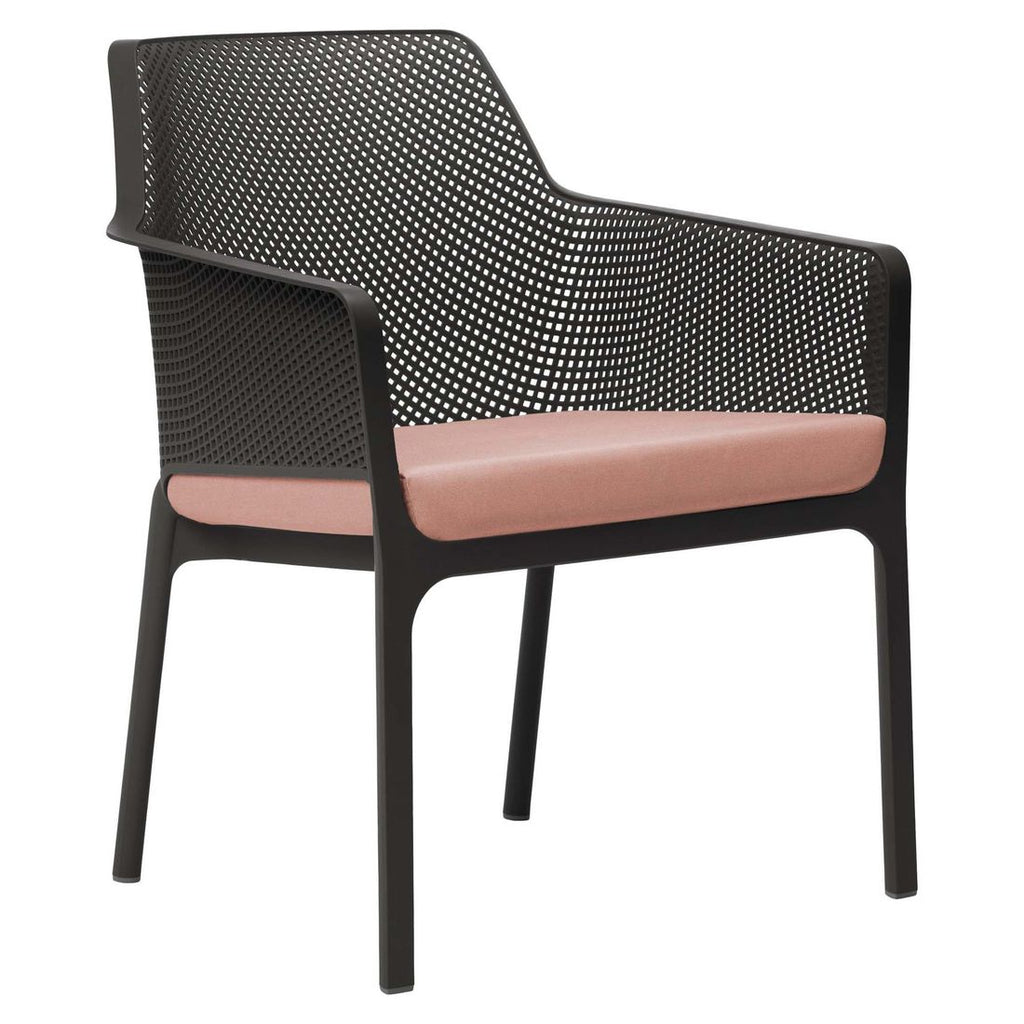 Detalj av stoff på Sittepute Net Relax akryl 57x52,5 cm rosa quarzo