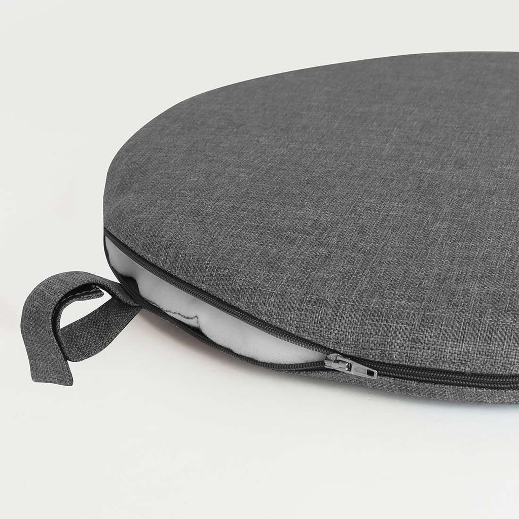 Detalj av Sittepute rund Ø38 cm grå polypropylen - OUTLIV