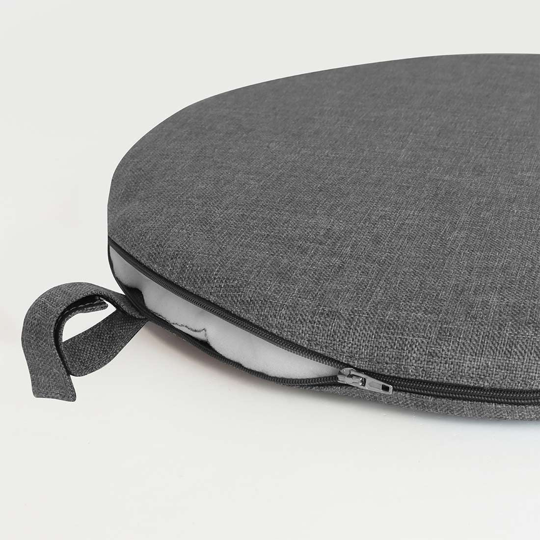 Detalj av Sittepute rund Ø38 cm grå polypropylen - OUTLIV