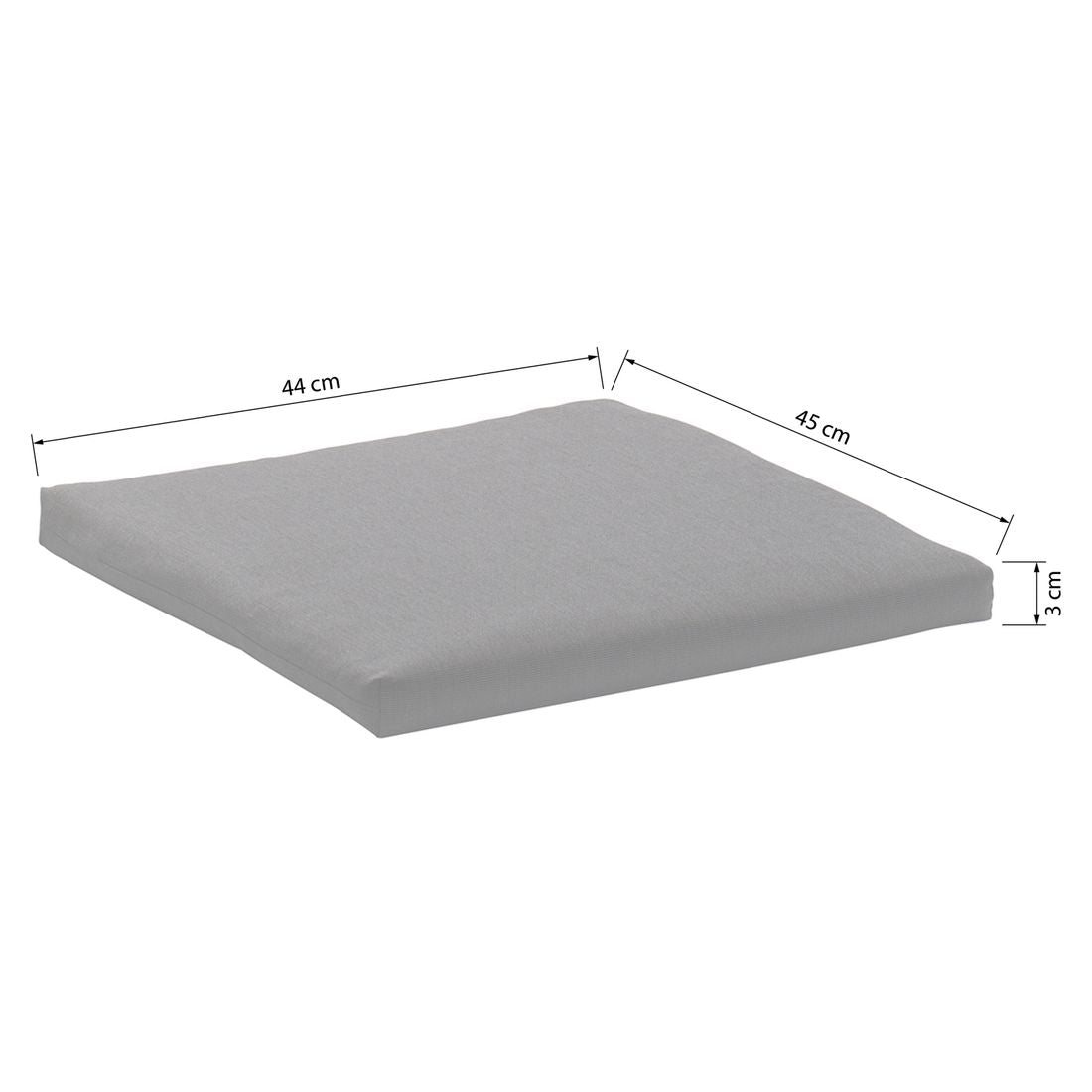 Bakside av Sittepute Ticco 44x45 cm dralon antrasitt