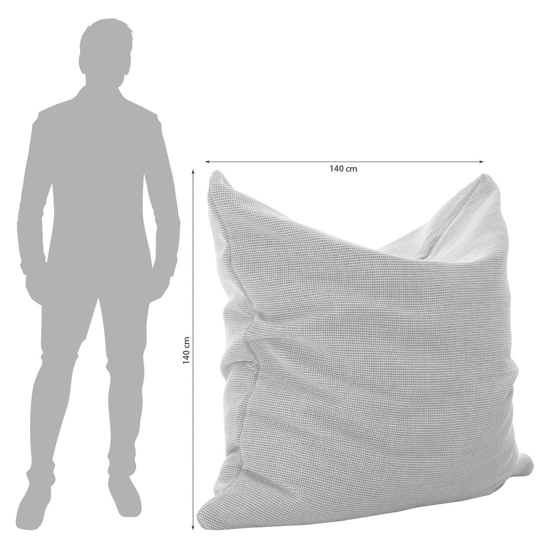 Sittsekk ute Dotty Big 140x140 cm polypropylen nærbilde