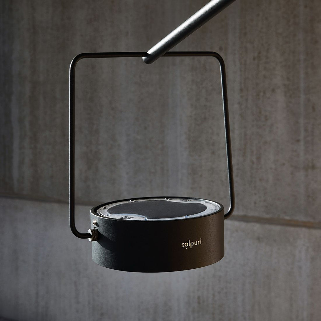Solcelle-pendellampe ute Moon aluminium dimmbar - bakside