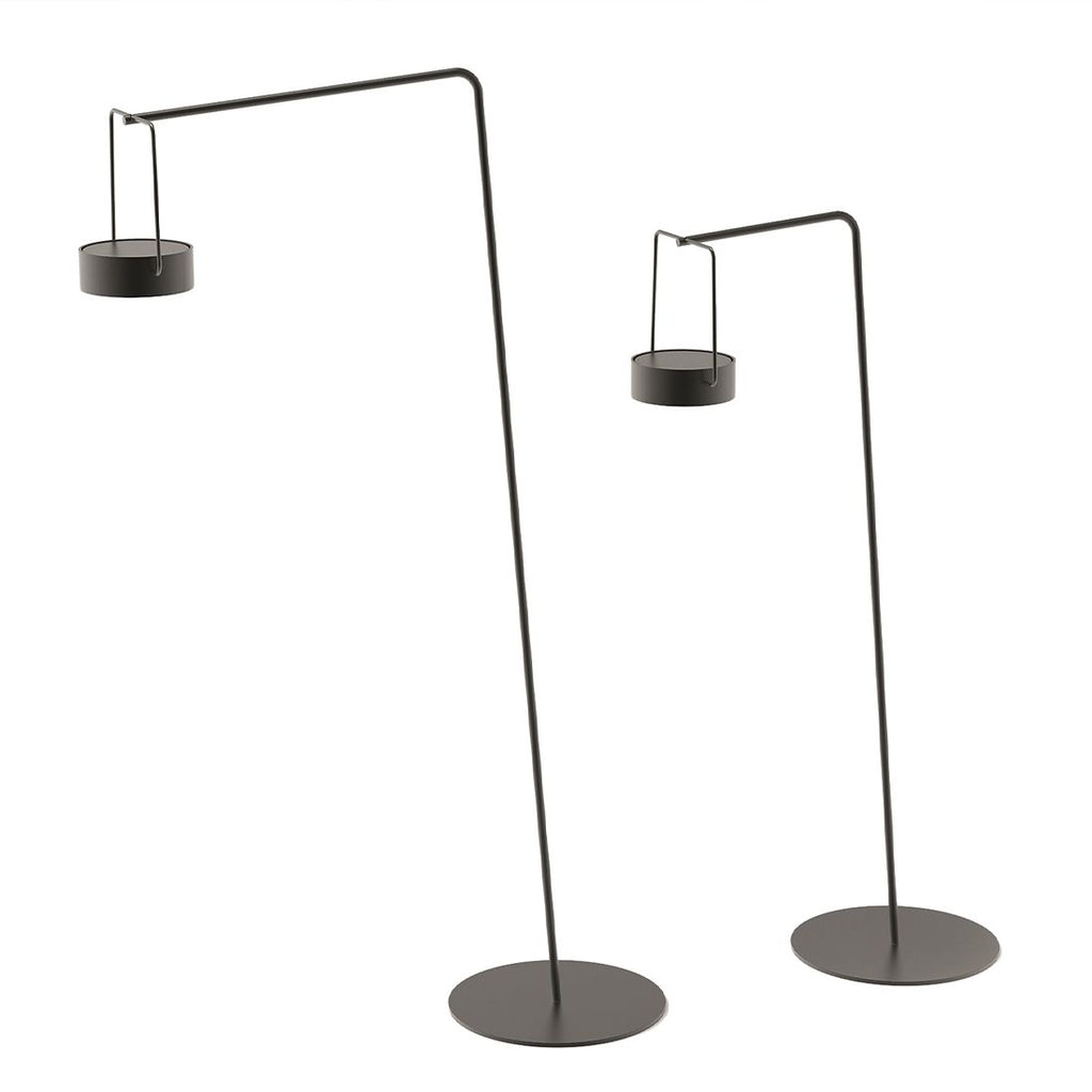 Solcelle-pendellampe ute Moon aluminium dimmbar - sammen med Moon Midi stativ