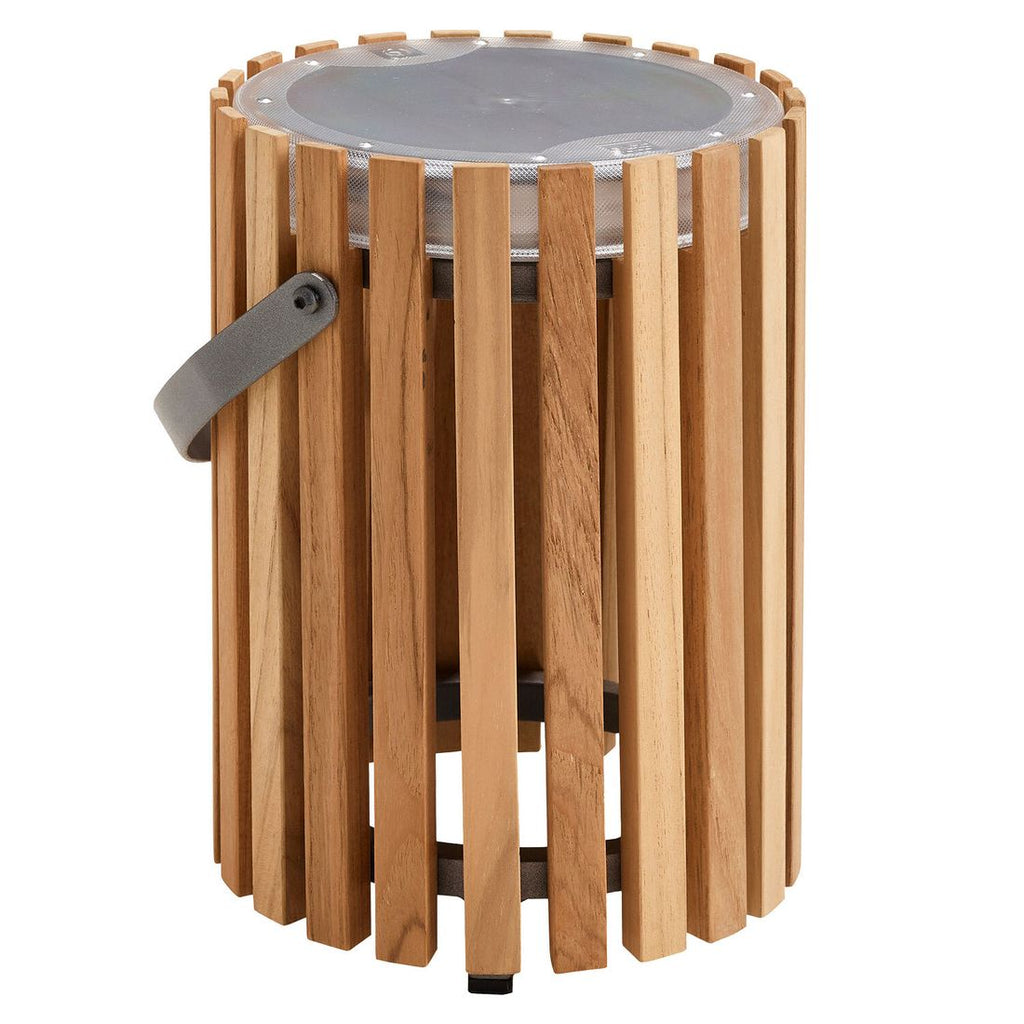 Montert Solcellelampe Star liten aluminium/teak dimmbar i hage