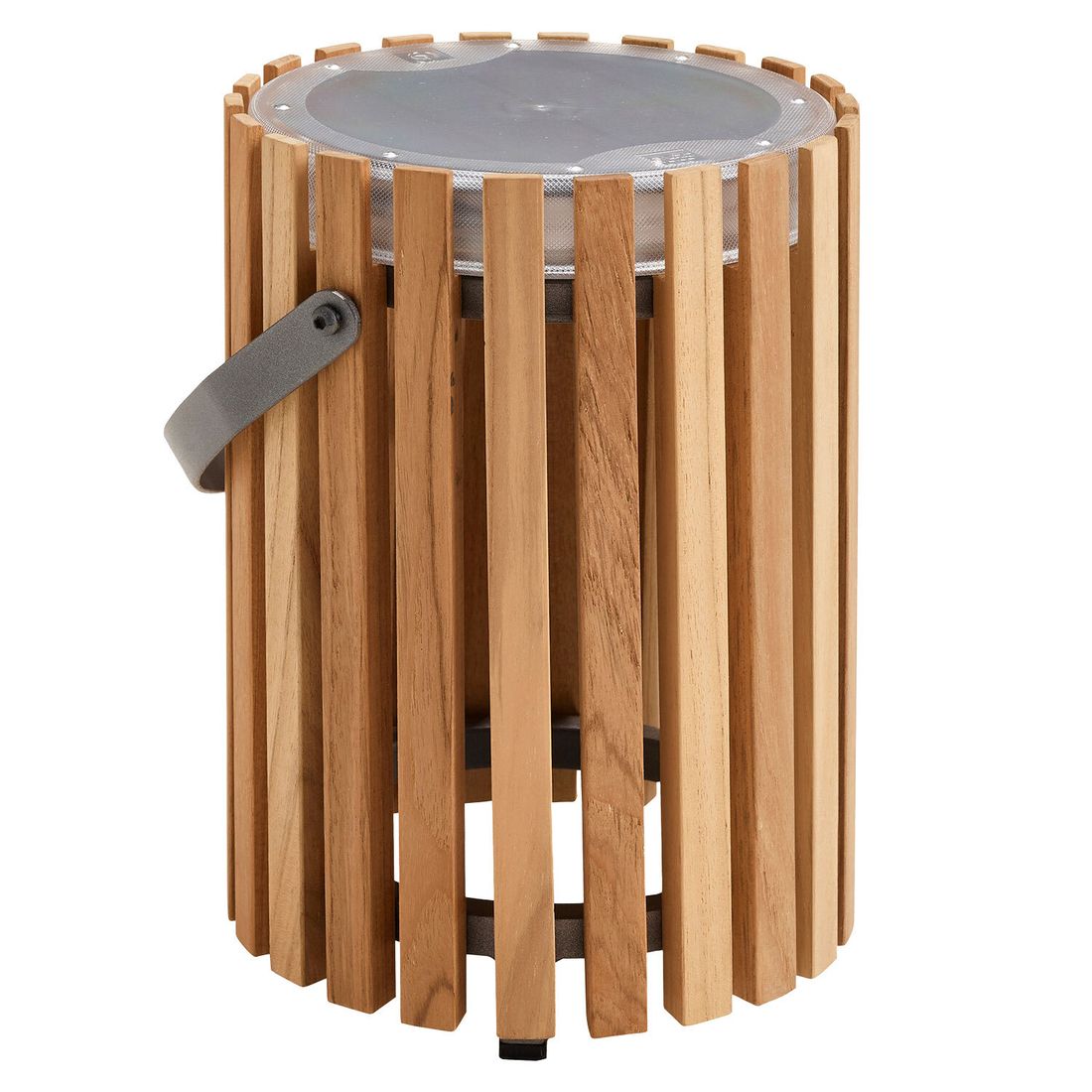 Montert Solcellelampe Star liten aluminium/teak dimmbar i hage